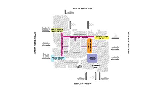 Westfield Century City Map .